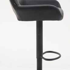 Barová stolička Brag (Súprava 2 ks), syntetická koža, čierna - 3