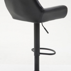 Barová stolička Brag (Súprava 2 ks), syntetická koža, čierna - 4
