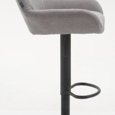 Barová stolička Brag (Súprava 2 ks), textilná látka, čierna - 4