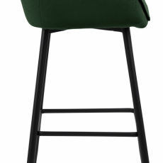 Barová stolička Brooke (SET 2ks), tkanina, tmavo zelená - 3