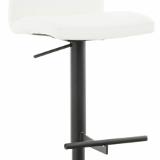 Barová stolička Cadiz, syntetická koža, čierna / biela - 1