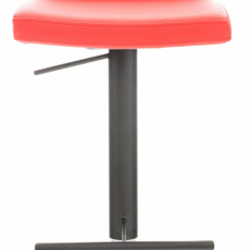Barová stolička Cadiz, syntetická koža, čierna / červená - 2