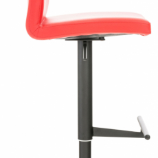 Barová stolička Cadiz, syntetická koža, čierna / červená - 3