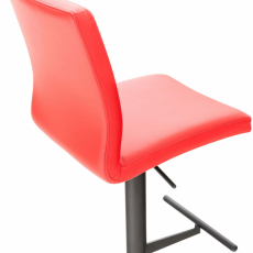Barová stolička Cadiz, syntetická koža, čierna / červená - 4