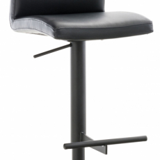 Barová stolička Cadiz, syntetická koža, čierna / čierna - 1