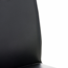 Barová stolička Cadiz, syntetická koža, čierna / čierna - 6