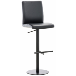 Barová stolička Cadiz, syntetická koža, čierna / čierna