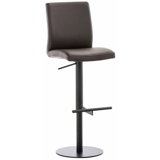 Barová stolička Cadiz, syntetická koža, čierna / hnedá - 1