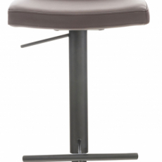 Barová stolička Cadiz, syntetická koža, čierna / hnedá - 2