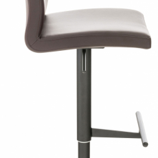 Barová stolička Cadiz, syntetická koža, čierna / hnedá - 3