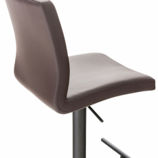 Barová stolička Cadiz, syntetická koža, čierna / hnedá - 4
