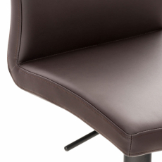 Barová stolička Cadiz, syntetická koža, čierna / hnedá - 5