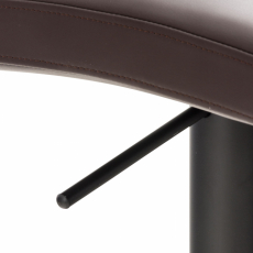 Barová stolička Cadiz, syntetická koža, čierna / hnedá - 7