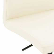 Barová stolička Cadiz, syntetická koža, čierna / krémová - 5