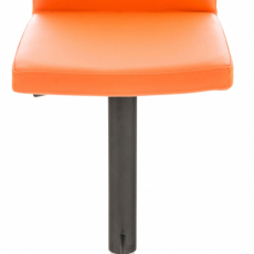 Barová stolička Cadiz, syntetická koža, čierna / oranžová - 2