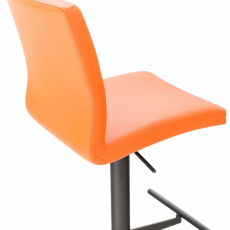 Barová stolička Cadiz, syntetická koža, čierna / oranžová - 4