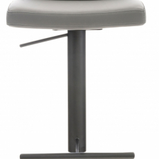 Barová stolička Cadiz, syntetická koža, čierna / šedá - 2