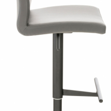 Barová stolička Cadiz, syntetická koža, čierna / šedá - 3