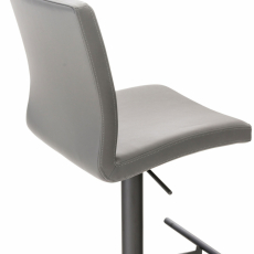 Barová stolička Cadiz, syntetická koža, čierna / šedá - 4