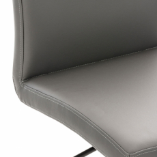 Barová stolička Cadiz, syntetická koža, čierna / šedá - 5