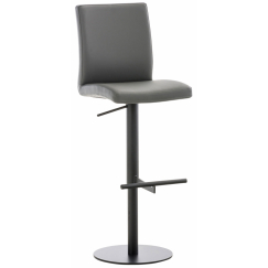 Barová stolička Cadiz, syntetická koža, čierna / šedá