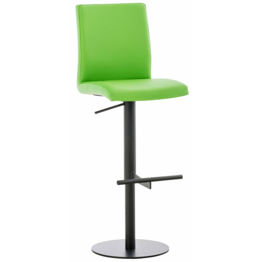 Barová stolička Cadiz, syntetická koža, čierna / zelená - 1