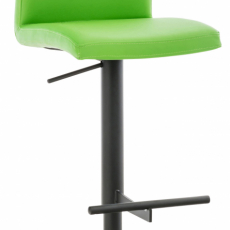 Barová stolička Cadiz, syntetická koža, čierna / zelená - 1