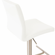 Barová stolička Cadiz, syntetická koža, oceľ / biela - 3