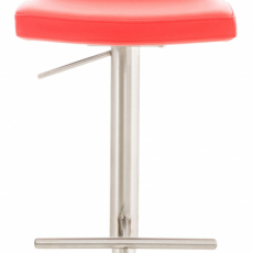 Barová stolička Cadiz, syntetická koža, oceľ / červená - 2