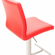 Barová stolička Cadiz, syntetická koža, oceľ / červená - 4