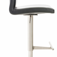 Barová stolička Cadiz, syntetická koža, oceľ / čierna - 2