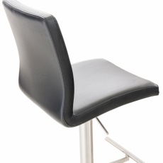 Barová stolička Cadiz, syntetická koža, oceľ / čierna - 3