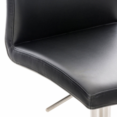 Barová stolička Cadiz, syntetická koža, oceľ / čierna - 4