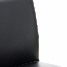 Barová stolička Cadiz, syntetická koža, oceľ / čierna - 5