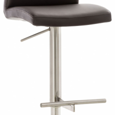 Barová stolička Cadiz, syntetická koža, oceľ / hnedá - 1