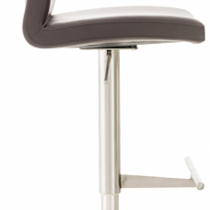 Barová stolička Cadiz, syntetická koža, oceľ / hnedá - 2
