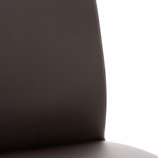 Barová stolička Cadiz, syntetická koža, oceľ / hnedá - 5