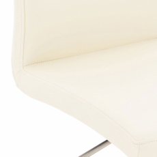 Barová stolička Cadiz, syntetická koža, oceľ / krémová - 5