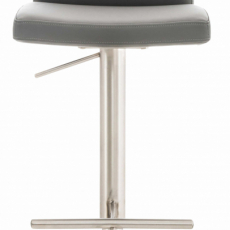 Barová stolička Cadiz, syntetická koža, oceľ / šedá - 2