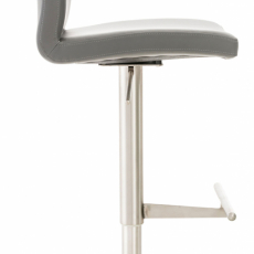Barová stolička Cadiz, syntetická koža, oceľ / šedá - 3