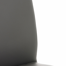 Barová stolička Cadiz, syntetická koža, oceľ / šedá - 6