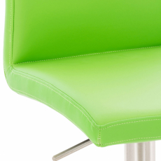Barová stolička Cadiz, syntetická koža, oceľ / zelená - 5