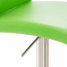 Barová stolička Cadiz, syntetická koža, oceľ / zelená - 7