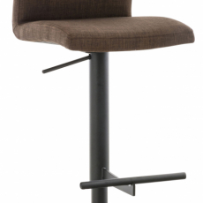 Barová stolička Cadiz, textil, čierna / hnedá - 1