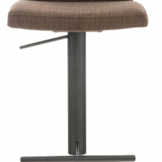 Barová stolička Cadiz, textil, čierna / hnedá - 2