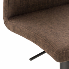 Barová stolička Cadiz, textil, čierna / hnedá - 6