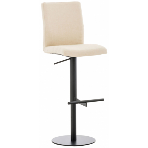 Barová stolička Cadiz, textil, čierna / krémová - 1