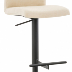 Barová stolička Cadiz, textil, čierna / krémová - 1