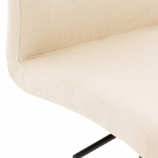 Barová stolička Cadiz, textil, čierna / krémová - 6