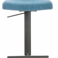 Barová stolička Cadiz, textil, čierna / modrá - 2